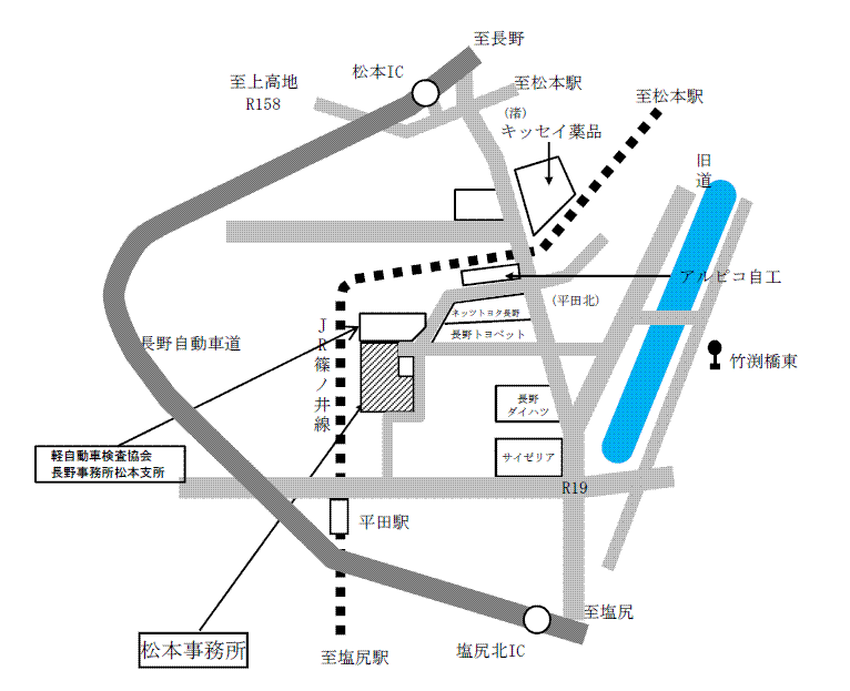 松本事務所の周辺地図
