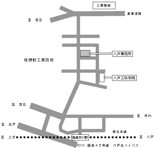 八戸事務所の周辺地図
