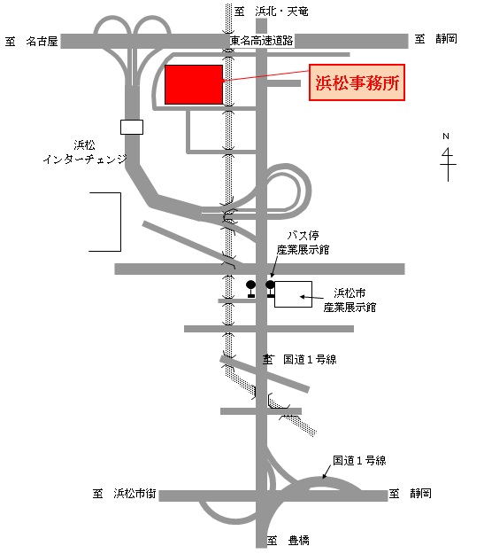 浜松事務所の周辺地図