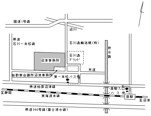 沼津事務所の周辺地図