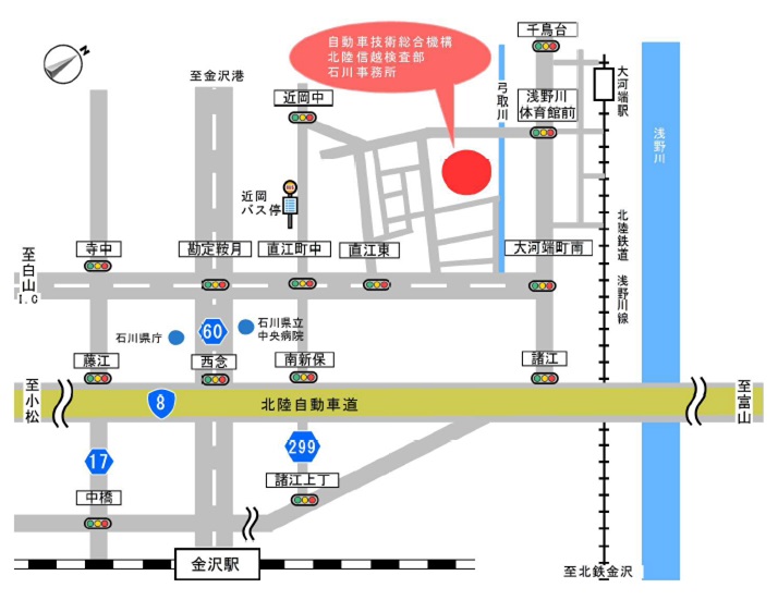 石川事務所の周辺地図