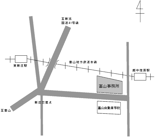 富山事務所の周辺地図