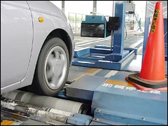 ブレーキ検査の写真